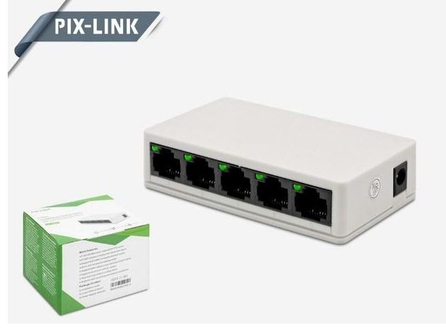 Switch Ethernet 5 Ports 10/100 Mbps PIX-LINK