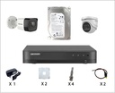 Kit Caméra De Surveillance HIKVISION à 2 Caméras 1 Dôme et 1 Tube HD 2MP