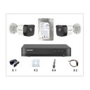 Kit Caméra De Surveillance HIKVISION à 2 Caméras Tube HD 2MP