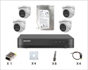 Kit Caméra De Surveillance HIKVISION à 4 Caméras Dôme HD 2MP