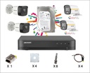 Kit Caméra De Surveillance HIKVISION à 4 Caméras 2 Tube et 2 Tube Color Vu HD 2MP